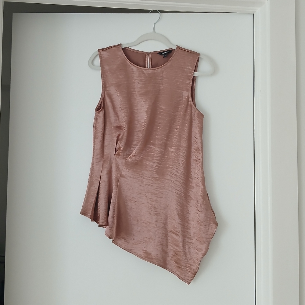 Express Metallic Shimmery Accent Blouse